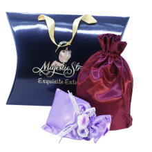 Custom Printed Drawstring Pouch Dust Satin Hair Bag